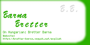 barna bretter business card